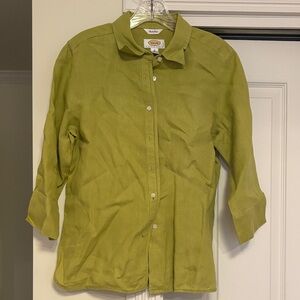 Talbots Olive Green Blouse